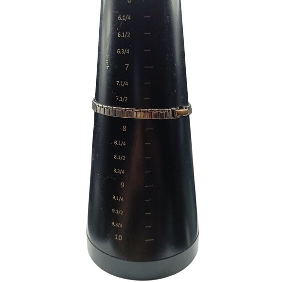 Vintage Monet Presidential Link Chain Bracelet Silver Tone - Picture 4 of 4